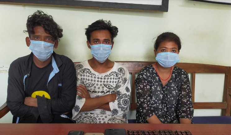 लागुऔषधसहित तीन जना महोत्तरीबाट पक्राउ