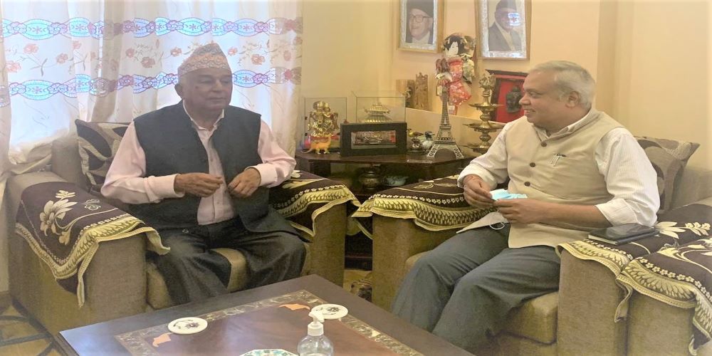 नेता पौडेल र भारतीय राजदूतबीच भेटवार्ता