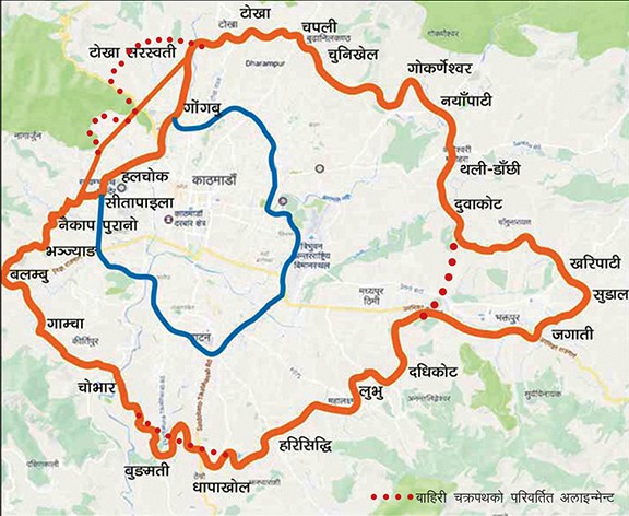 ‘स्रोतको सुनिश्चितता नहुँदा चक्रपथ निर्माणको काम अघि बढ्न सकेन’