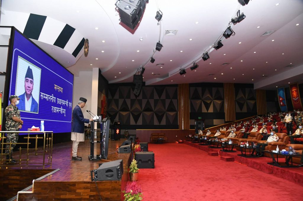 राष्ट्रिय एकतालाई बलियो बनाउन सेनाको महत्त्वपूर्ण योगदान : प्रधानमन्त्री देउवा