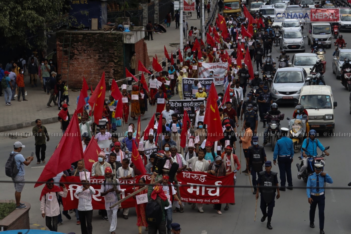 माइतीघरबाट सरकारले नसुनेपछि मिटरब्याज पीडित बालुवाटार पुगे (तस्वीरहरु)