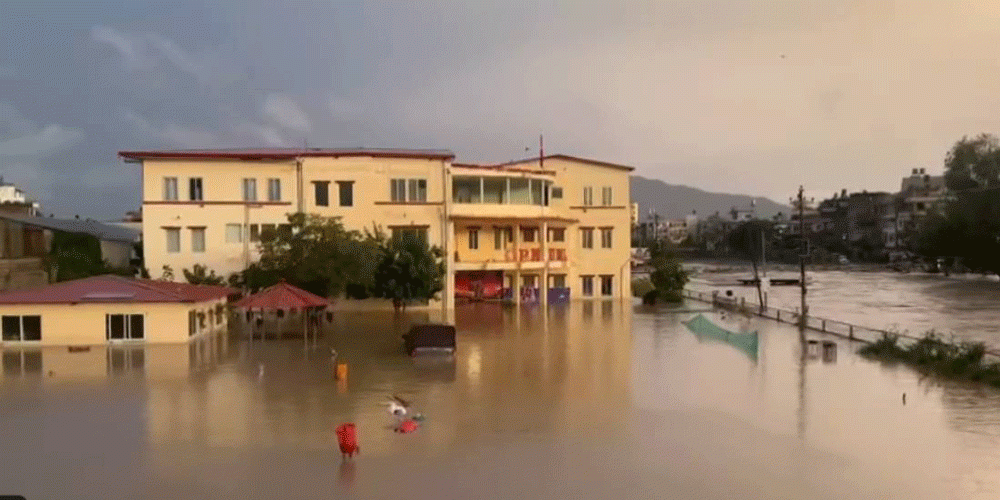 एमाले केन्द्रीय कार्यालयमा बाढी पस्यो