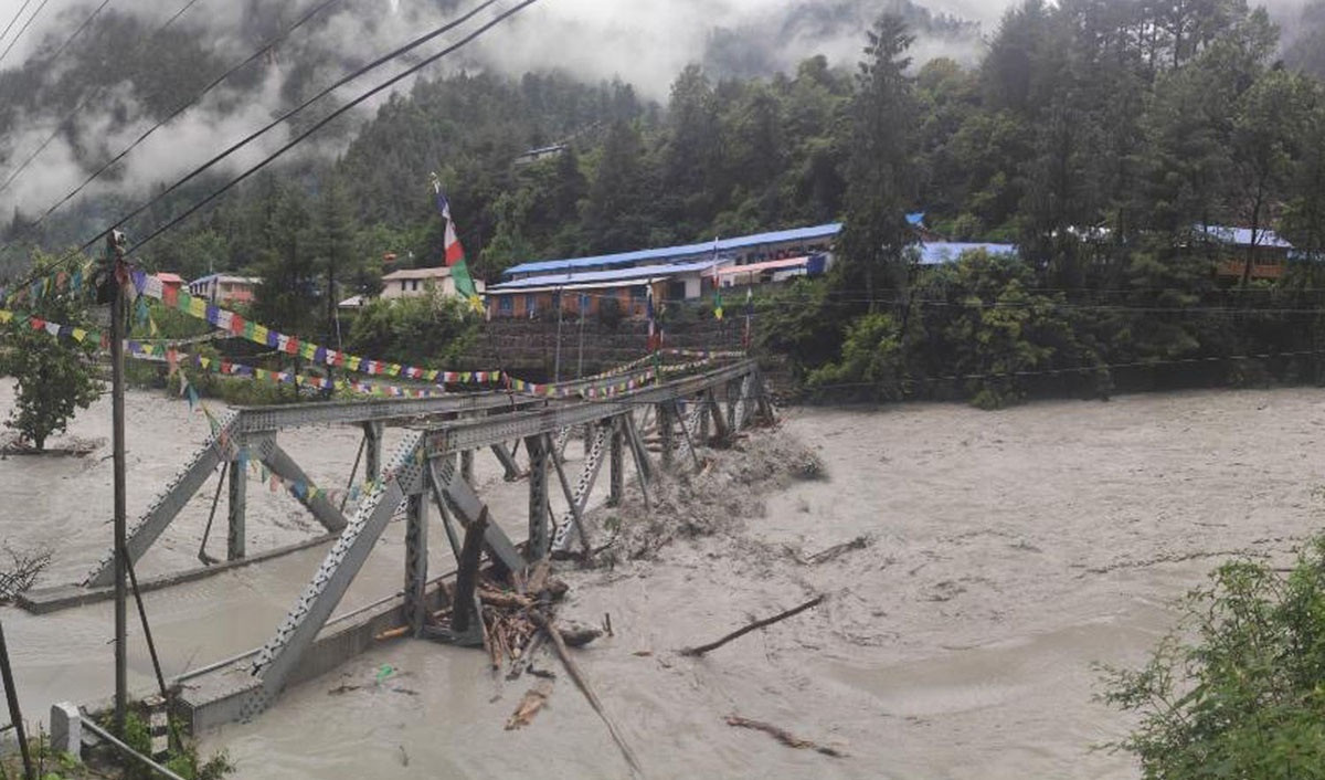 मर्स्याङ्दी नदीले सतर्कता तह पार गर्‍यो