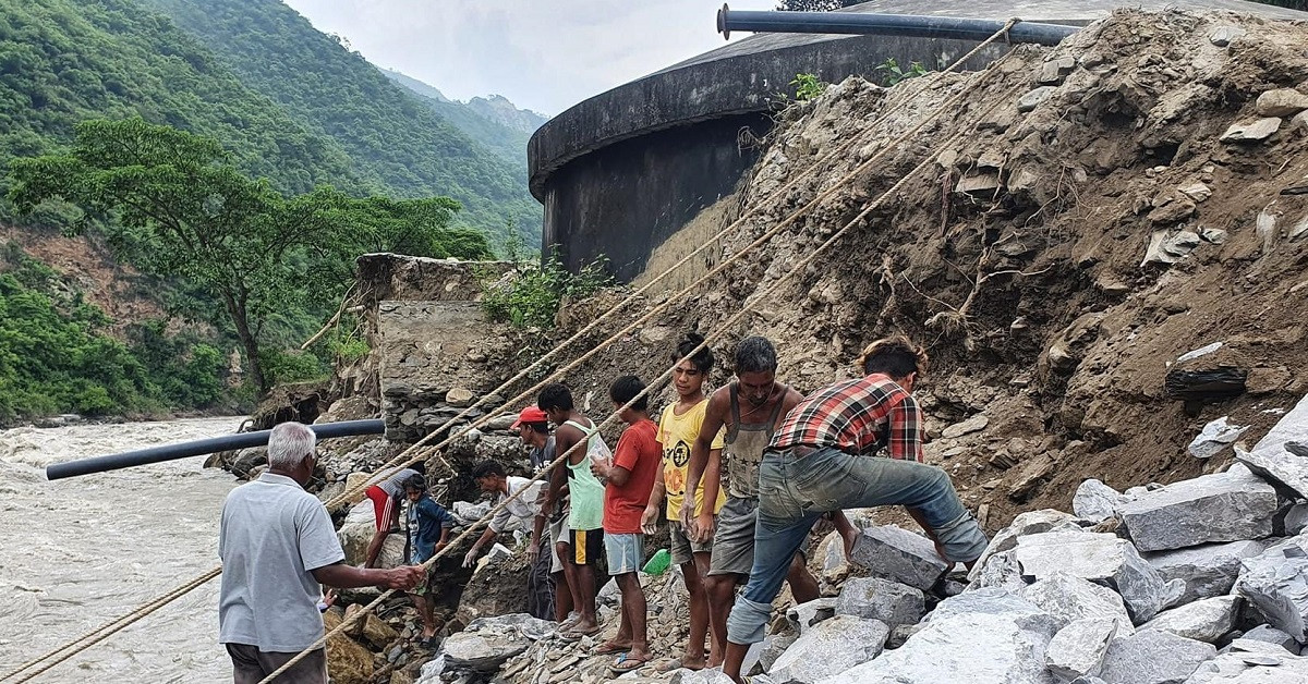 विपद्ले लम्बिए निर्माणाधीन बृहत् खानेपानी आयोजना