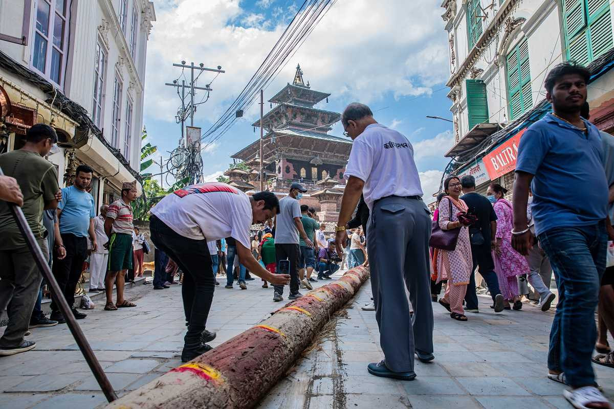 इन्द्रजात्राका लागि य:सिंलाई गराइयो नगर प्रवेश