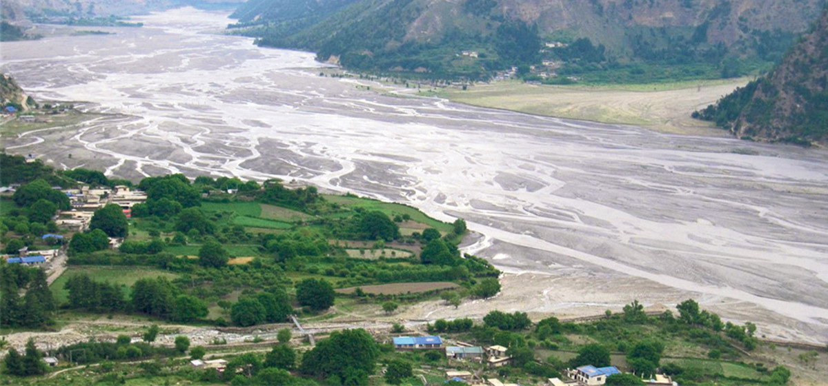 बस्ती जोगाउन कालीगण्डकीमा तटबन्ध निर्माण