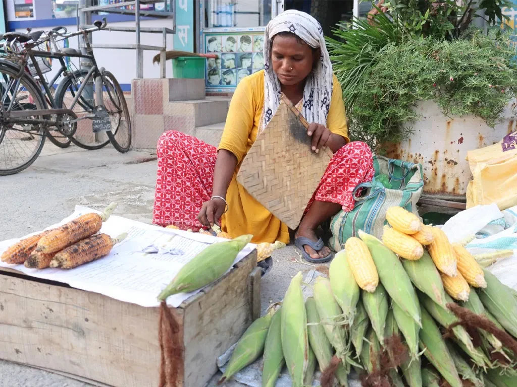 मकै बेचेर जीवन निर्वाह