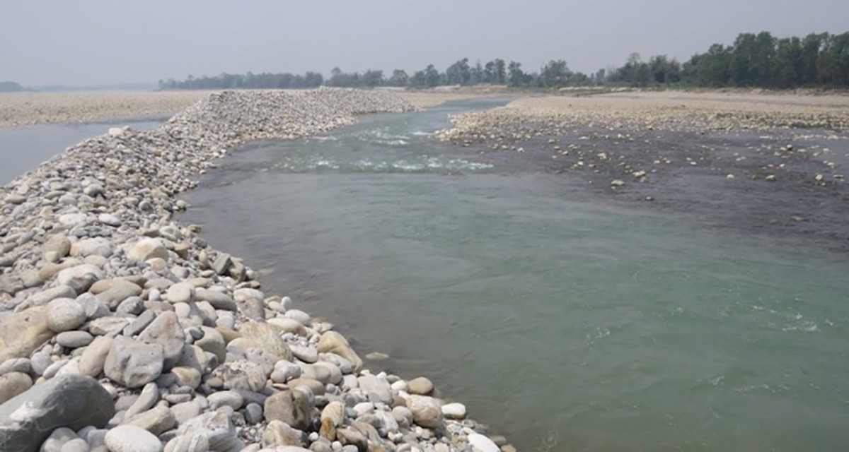 नारायणीको उत्तरी भङ्गालोमा पानी फर्काउन थालियो 