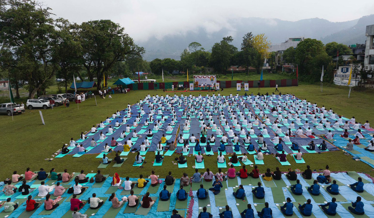 पोखरामा अन्तर्राष्ट्रिय योग दिवस उत्सव